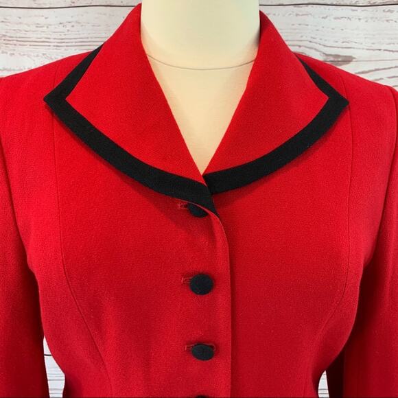 Pendleton red black vintage 100% virgin wool - Picture 5 of 12